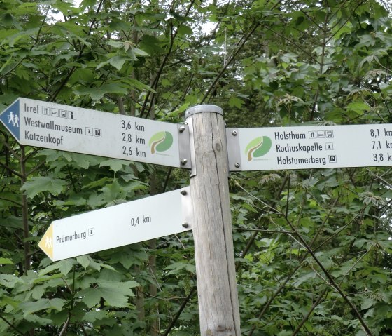 Beschilderung im Naturwanderpark delux, © Naturpark Südeifel